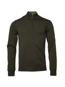 Chevalier Men's Aston Half Zip Merino Pullover Dark Green