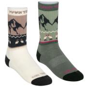 Kari Traa Women's Puffin Sock 2-pack Dusty Midtone Green