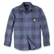 Carhartt Men's Flannel L/S Plaid Shirt Navy