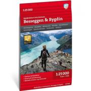 Calazo förlag Høyfjellskart Jotunheimen: Besseggen & Bygdin 1:25 000 N...