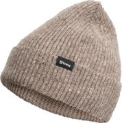 Urberg Unisex Knitted Wool Hat 1x1 Rib Beige Melange