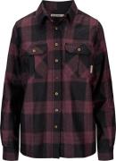 Aclima Women's ReBorn Woolshirt Check Dark Grey/Bordeaux