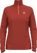 Odlo Women's Midlayer 1/2 Zip Run Easy Warm Cinnabar Melange