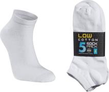 Seger Unisex Low Cotton Sock 5-pack White