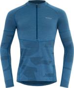 Devold Men's Standal Merino Shirt Zip Neck Blue Melange