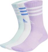 Adidas 3-Stripes Cushioned Sportswear Crew Socks 3-Pairs Powder Plum/W...