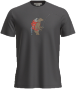 Icebreaker Men's Merino 150 Tech Lite Ss Tee Bear Catch Obsidian