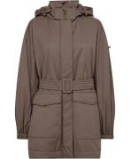 Max Mara Leisure Circolo Water Resistent Parka Kvinde Hazelnut Brown O...