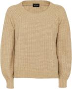 Sand 5583 Erika Boat Neck Kvinde Sand Sweaters Str L - hos Magasin