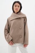 InWear Perryiw Short Coat Kvinde Sandy Grey Melange Overgangsjakker Lo...