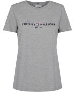 Tommy Hilfiger Heritage Hilfiger CNK REG TEE Kvinde Light Grey Htr Kor...