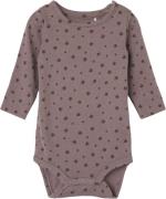 Name It Nbfnoella LS Slim Body Str 62 - Twilight Mauve Langærmede Bodi...