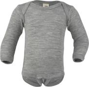 Engel Natur Babybody, Long Sleeved, Gots - Light Grey Mélange - 62/68 ...