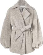 Ida Sjöstedt Vinnie Wool Jacket Kvinde Beige Grey Overgangsjakker Str ...