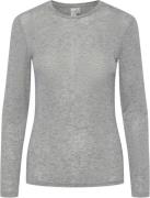 YAS Yaswoola LS TOP Noos Kvinde Medium Grey Melange Toppe Str L - hos ...