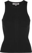 A-VIEW Rib Knit Tank top Kvinde Black Tanktoppe Tight Fit Str XS - hos...