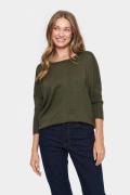 Saint Tropez A2561, Milasz Rneck Pullover Kvinde Army Green Melange Sw...