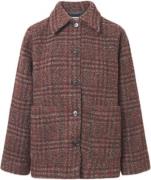 Nué Notes Glasgow Jacket Kvinde Red Blue Check Overgangsjakker Str 40 ...