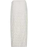 ROTATE Birger Christensen Lace Maxi Skirt Kvinde Bright White Maxi Ned...