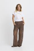 Sorbet Sbceleste Lace Pant Kvinde Chocolate Brown Bukser Med Brede Ben...