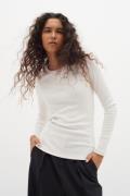 InWear Lolahiw Base LS Kvinde Whisper White Langærmede T-shirts Tight ...