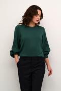 Kaffe Kalone Knit Pullover Kvinde Garden Topiary Langærmede Bluser Str...