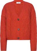 Rosemunde Cable Knit Cardigan Kvinde Cherry Tomato Cardigans Str S/M -...