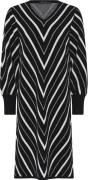 Micha Dress_ Knit w. Lurex Stripe Kvinde Black/offw Midi Kjoler Str L ...