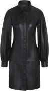 Bruuns Bazaar Softybbzadene Leather Dress Kvinde Black Korte Kjoler St...