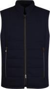 Stenströms Vest Zip Herringbone Wool / Polyester Mand Navy Overgangsja...