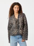 Neo Noir Dubbie Leo Quilt Jacket Kvinde Leopard Overgangsjakker Str 40...