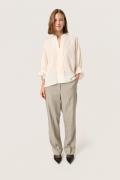 Soaked in Luxury Slvina Amily Blouse 3/4 Kvinde Whitecap Gray Langærme...