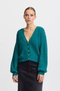 ICHI Ihmarin CA5 Kvinde Green-blue Slate Cardigans Loose Fit Str L - h...