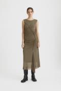 Gestuz Messigz Long Dress Kvinde Stone Gray Maxi Kjoler Str L - hos Ma...