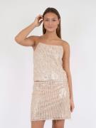 Neo Noir Reganna Sequins Top Kvinde Rose Gold Tanktoppe Str 40 - hos M...