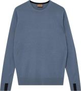 Mos Mosh Gallery Mmgadam Soft Knit Mand Ocean Blue Sweaters Str L - ho...