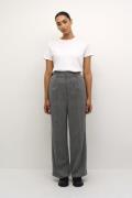 Kaffe Kajosie Wide Pants Kvinde Grey Melange Bukser Med Brede Ben Str ...