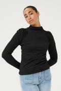 Kaffe Karobin Blouse Kvinde Black Deep Langærmede Bluser Str L - hos M...