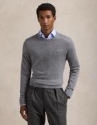 Polo Ralph Lauren 2/30 Merino WL Rwslsl-plo Mand Mid Grey Combo Sweate...