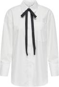 ONLY Onlmoco Cala LS BOW Shirt WVN Kvinde Bright White Skjorter Str L ...