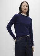 MANGO 100% Wool Sweater Kvinde Navy Sweaters Str XL - Uld hos Magasin