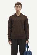 Samsøe Samsøe Saisaks HZ Polo 15010 Mand Chocolate Torte Sweaters Str ...