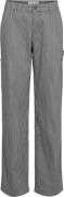 Sofie Schnoor Trousers Kvinde Grey Striped Bukser Med Brede Ben Str L ...