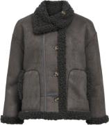 Object Objoaklyn RE Jacket 135 Kvinde Dark Grey Melange/brushed Nickel...