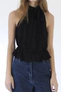 Designers Remix Lucille Bow Top Kvinde Sort Toppe Str 40 - hos Magasin