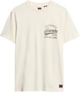 Superdry Copper Label Chest Graphic TEE Mand Rice White Kortærmede T-s...