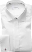 ETON White Twill Tuxedo Shirt Slim Fit Mand Hvid Langærmede Skjorter S...