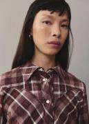 MANGO Check Cotton Shirt Kvinde 78 Skjorter Str L - hos Magasin