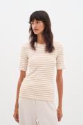 InWear Dagnaiw Striped Tshirt Kvinde Alabaster/pure White Stripe Kortæ...