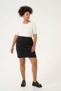 Kaffe Curve Kcjenna Pencil Skirt Kvinde Black Deep Korte Nederdele Str...